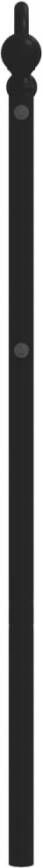 VIDAXL Hoofdbord 100 cm metaal zwart - Foto 3
