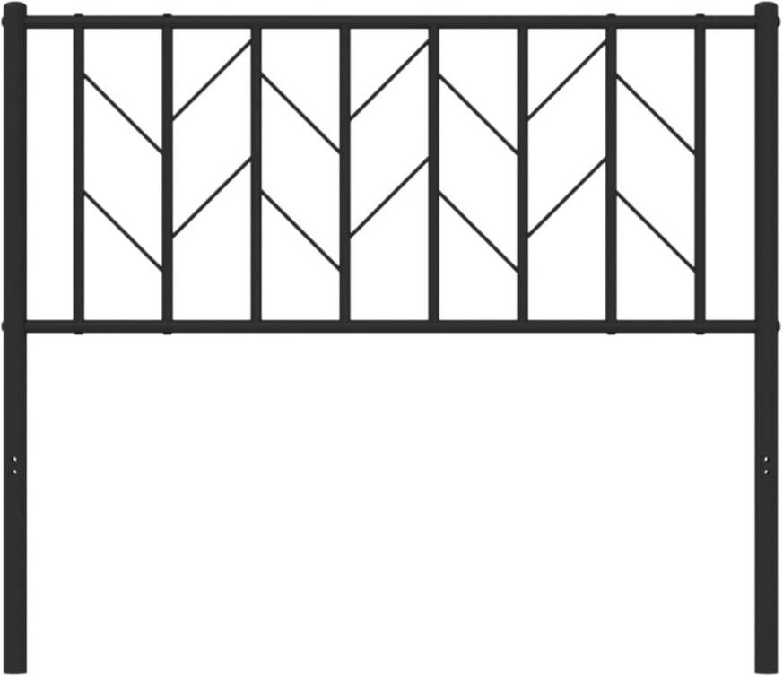 VIDAXL Hoofdbord 100 cm metaal zwart - Foto 3