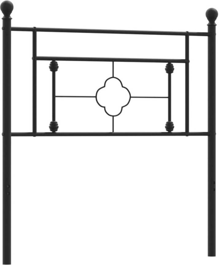 VIDAXL Hoofdbord 100 cm metaal zwart - Foto 2