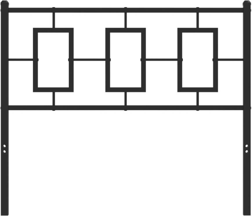 VidaXL Hoofdbord 100 cm metaal zwart