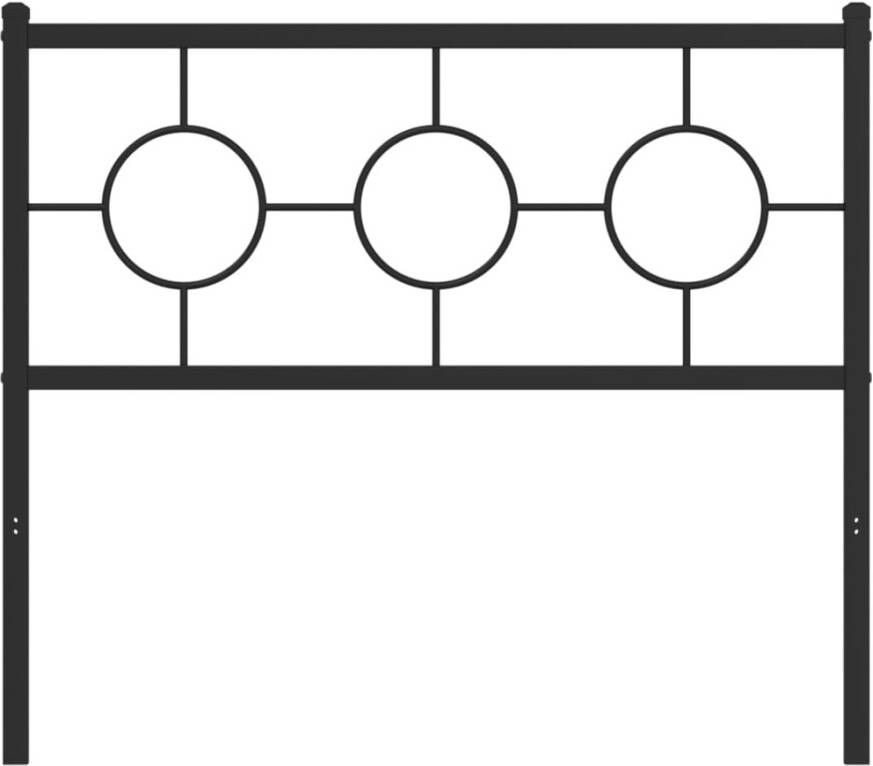 VidaXL Hoofdbord 100 cm metaal zwart