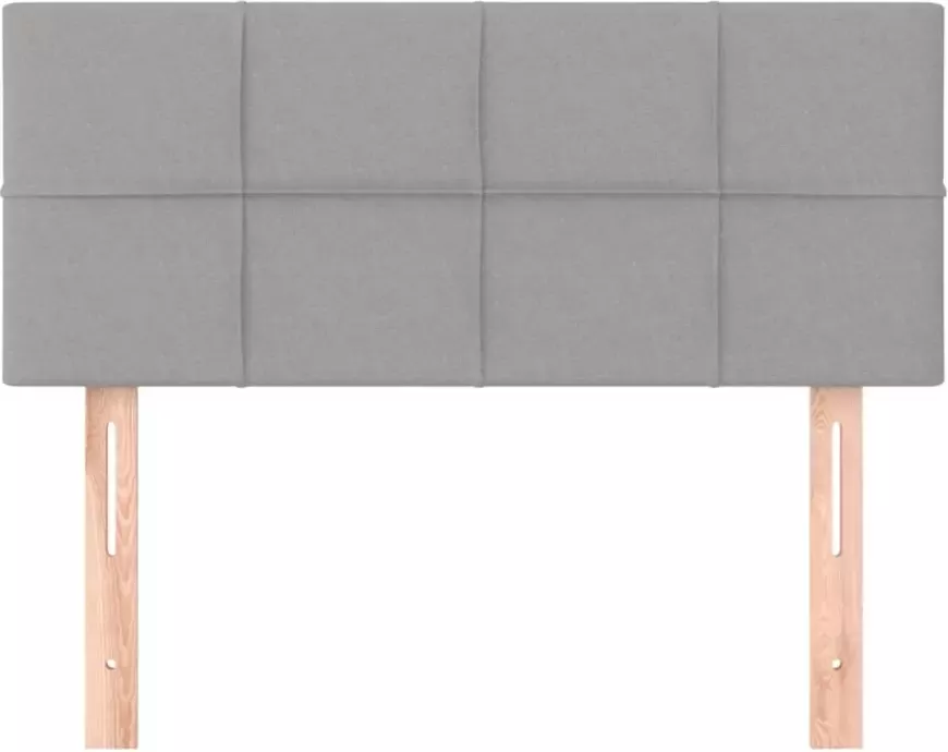 VidaXL Hoofdbord 100 x 5 x 78 88 cm stof lichtgrijs - Foto 9