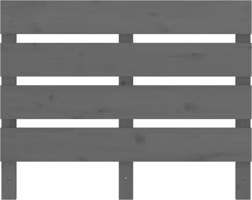 VidaXL Hoofdbord 100x3x80 cm massief grenenhout grijs - Foto 3