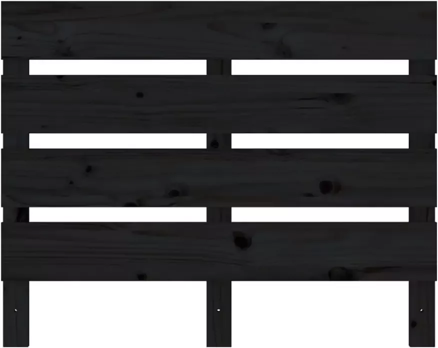 VidaXL Hoofdbord 100x3x80 cm massief grenenhout zwart - Foto 3
