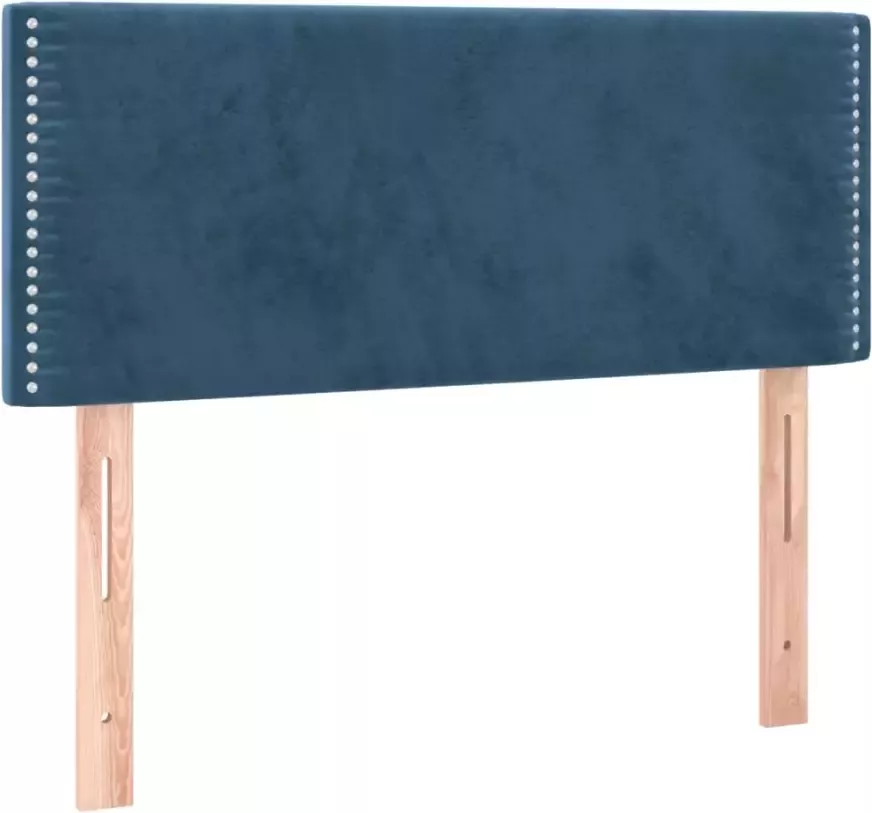 VIDAXL Hoofdbord 100x5x78 88 cm fluweel donkerblauw - Foto 3