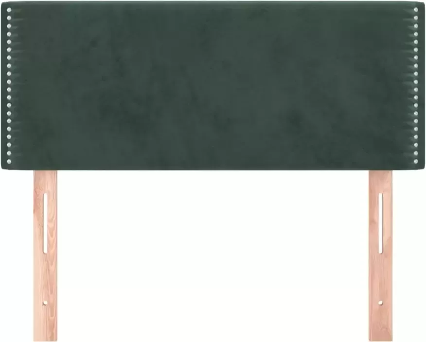 VIDAXL Hoofdbord 100x5x78 88 cm fluweel donkergroen - Foto 3