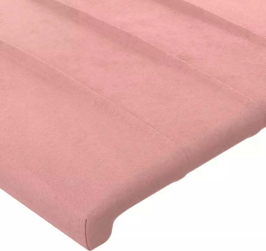 VIDAXL Hoofdbord 100x5x78 88 cm fluweel roze - Foto 4