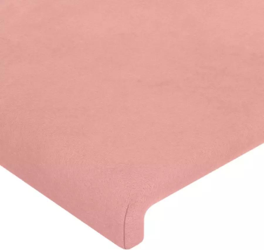 VIDAXL Hoofdbord 100x5x78 88 cm fluweel roze - Foto 3