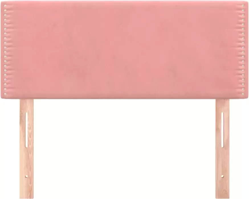 VIDAXL Hoofdbord 100x5x78 88 cm fluweel roze - Foto 3