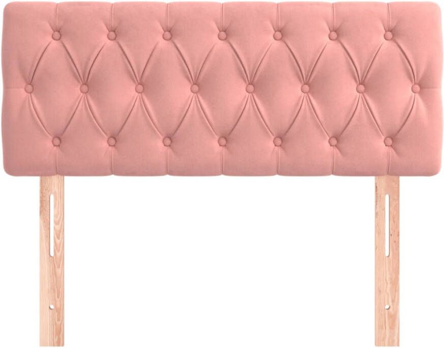 VIDAXL Hoofdbord 100x7x78 88 cm fluweel roze - Foto 5