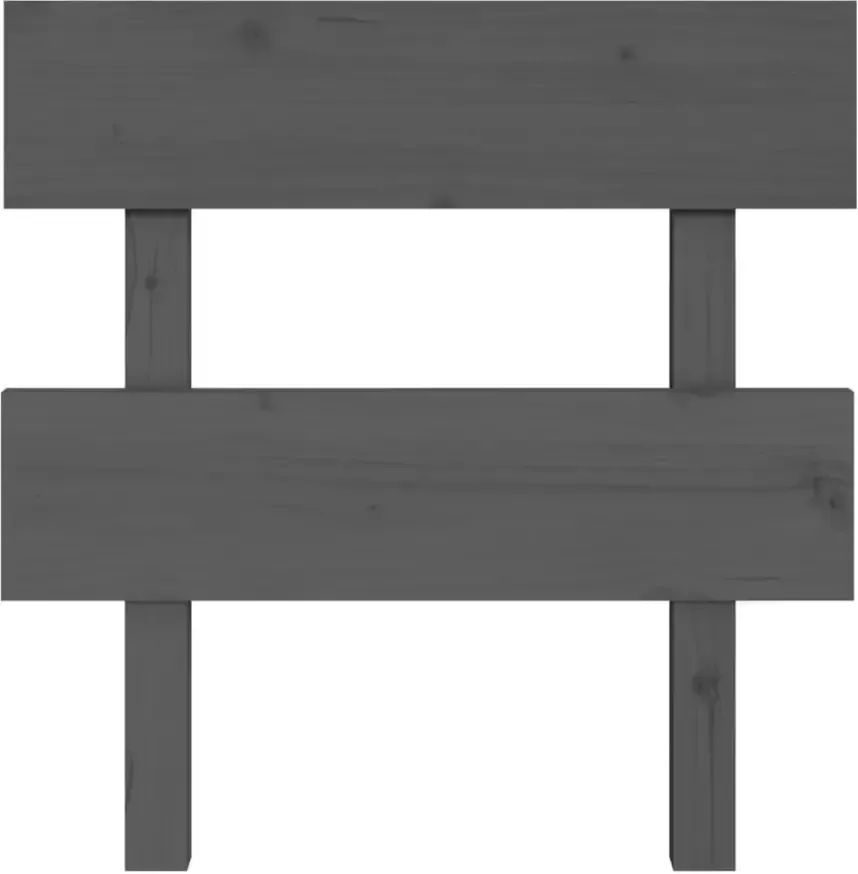 VIDAXL Hoofdbord 103 5x3x81 cm massief grenenhout grijs - Foto 3