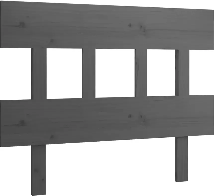 VIDAXL Hoofdbord 103 5x3x81 cm massief grenenhout grijs - Foto 2