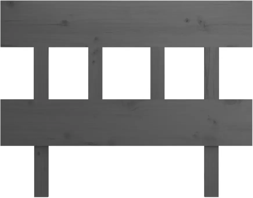 VIDAXL Hoofdbord 103 5x3x81 cm massief grenenhout grijs - Foto 5