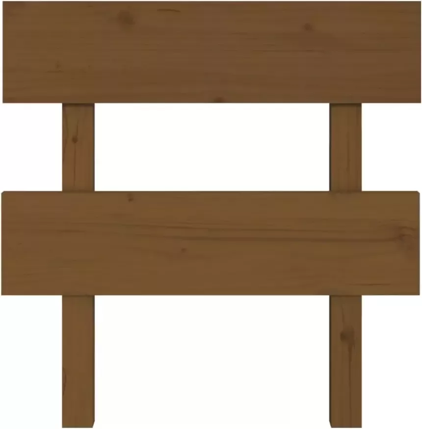 VIDAXL Hoofdbord 103 5x3x81 cm massief grenenhout honingbruin - Foto 3