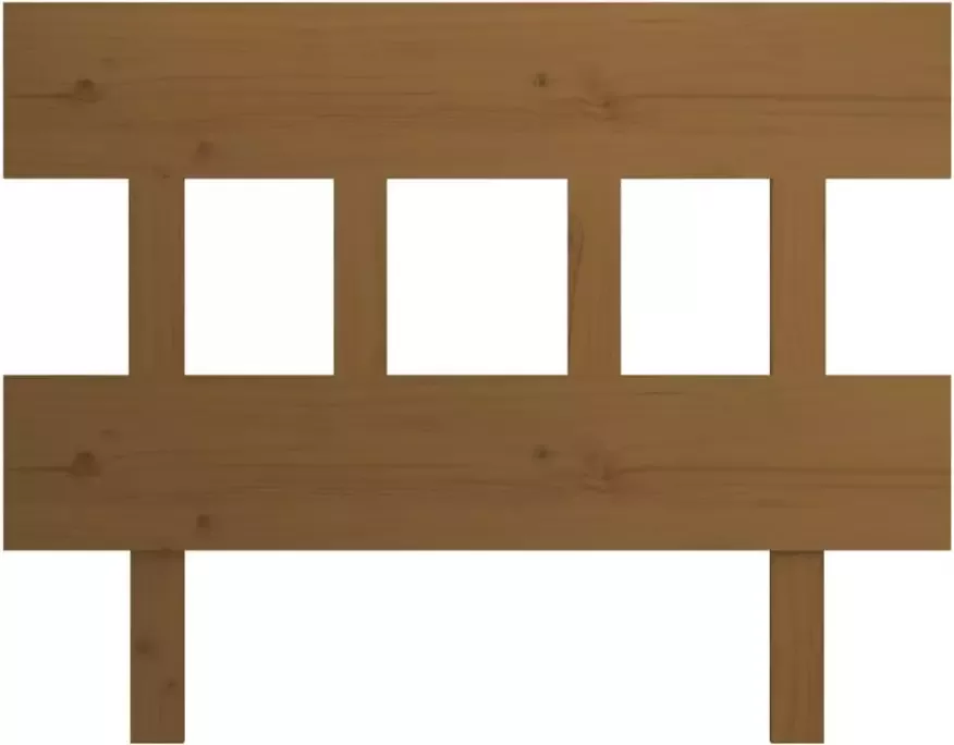 VIDAXL Hoofdbord 103 5x3x81 cm massief grenenhout honingbruin - Foto 3