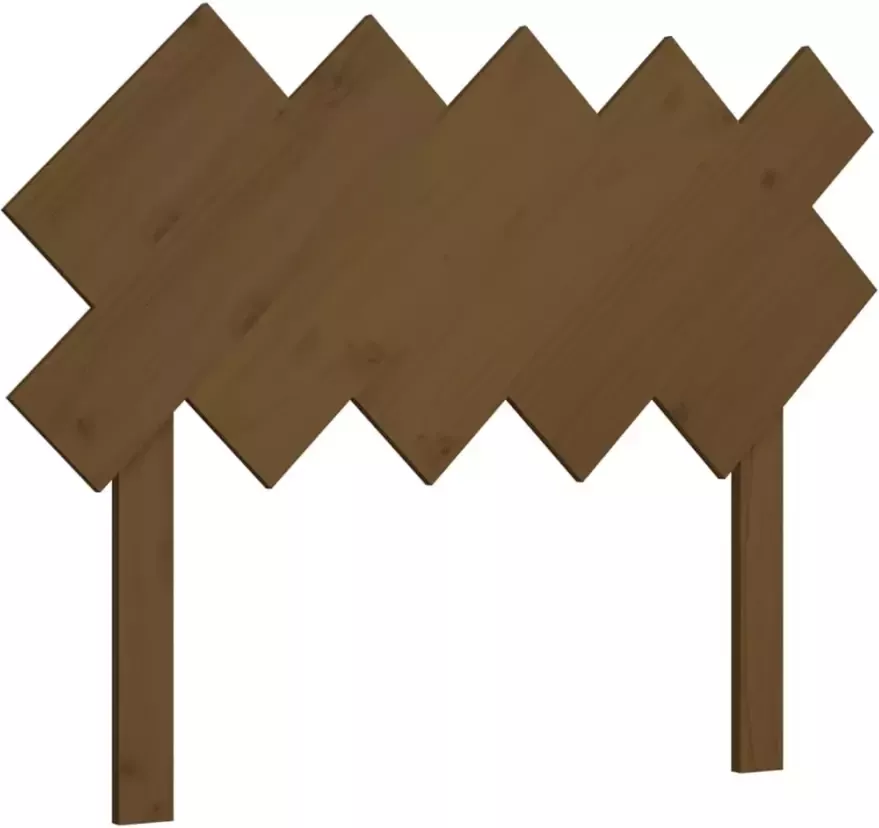 VIDAXL Hoofdbord 104x3x80 5 cm massief grenenhout honingbruin - Foto 3