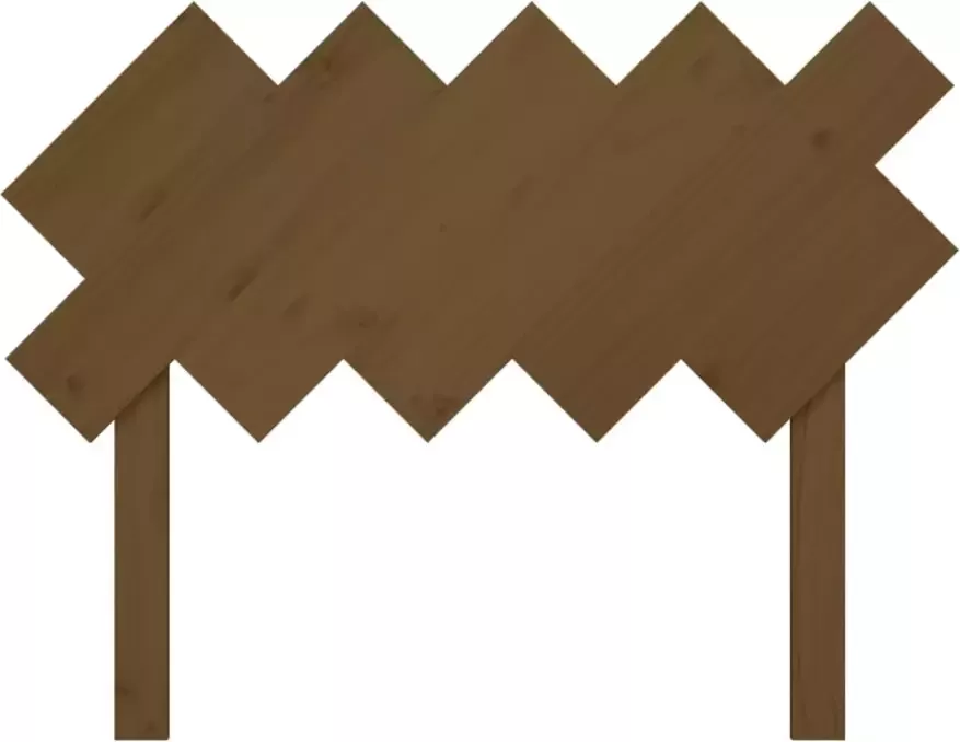 VIDAXL Hoofdbord 104x3x80 5 cm massief grenenhout honingbruin - Foto 2