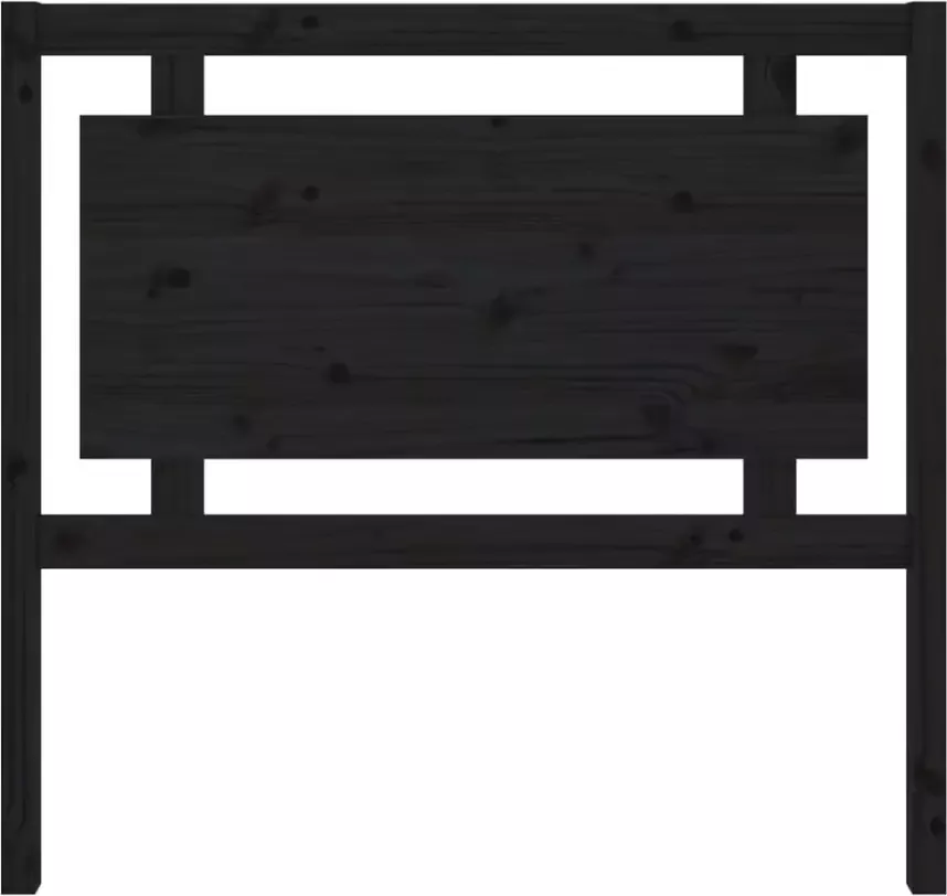 VIDAXL Hoofdbord 105 5x4x100 cm massief grenenhout zwart - Foto 7