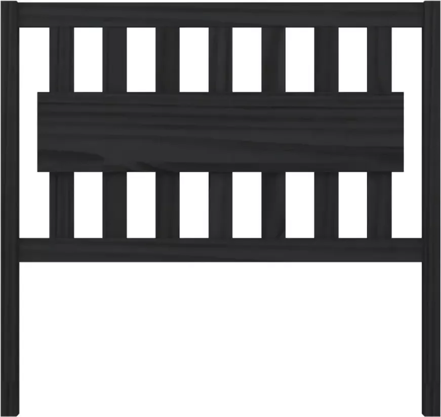 VidaXL Hoofdbord 105 5x4x100 cm massief grenenhout zwart - Foto 5