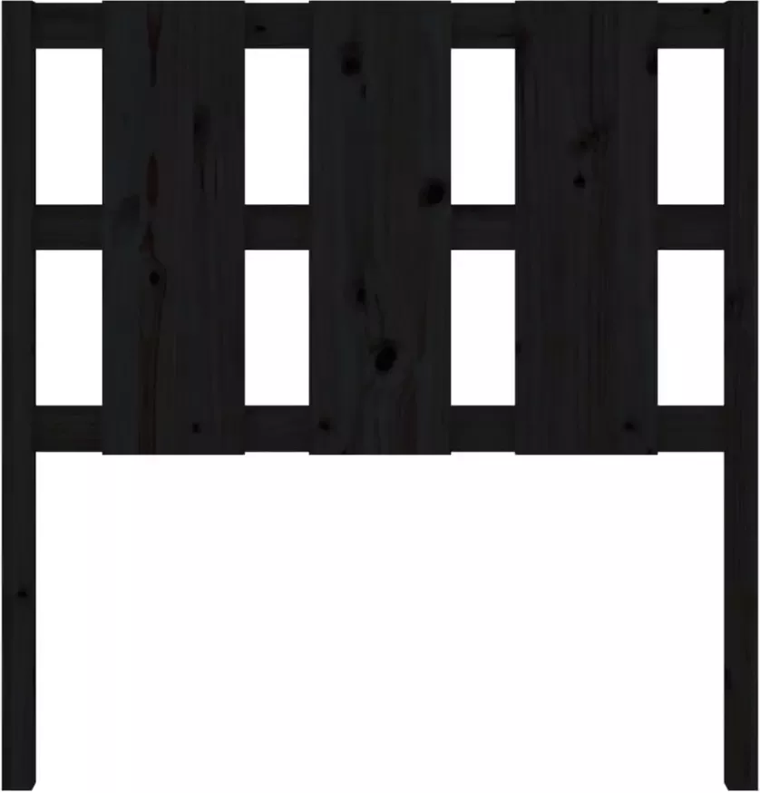 VidaXL Hoofdbord 105 5x4x100 cm massief grenenhout zwart - Foto 4