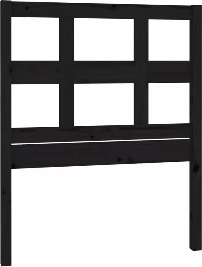 VIDAXL Hoofdbord 105 5x4x100 cm massief grenenhout zwart - Foto 10