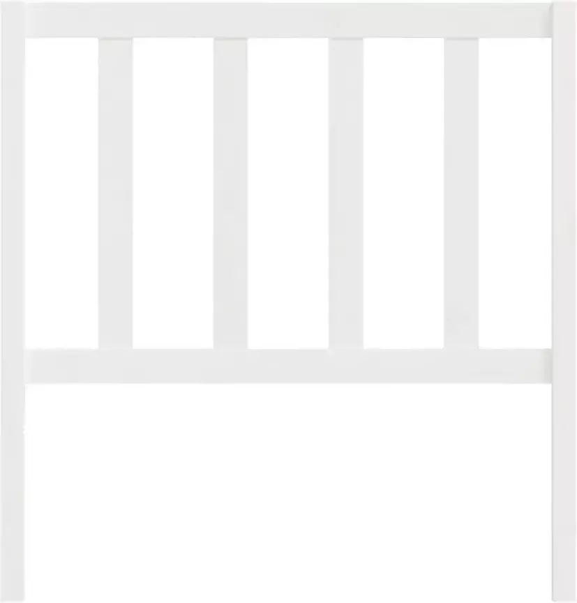 VidaXL Hoofdbord 106x4x100 cm massief grenenhout wit - Foto 10