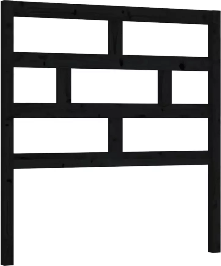 VIDAXL Hoofdbord 106x4x100 cm massief grenenhout zwart - Foto 7