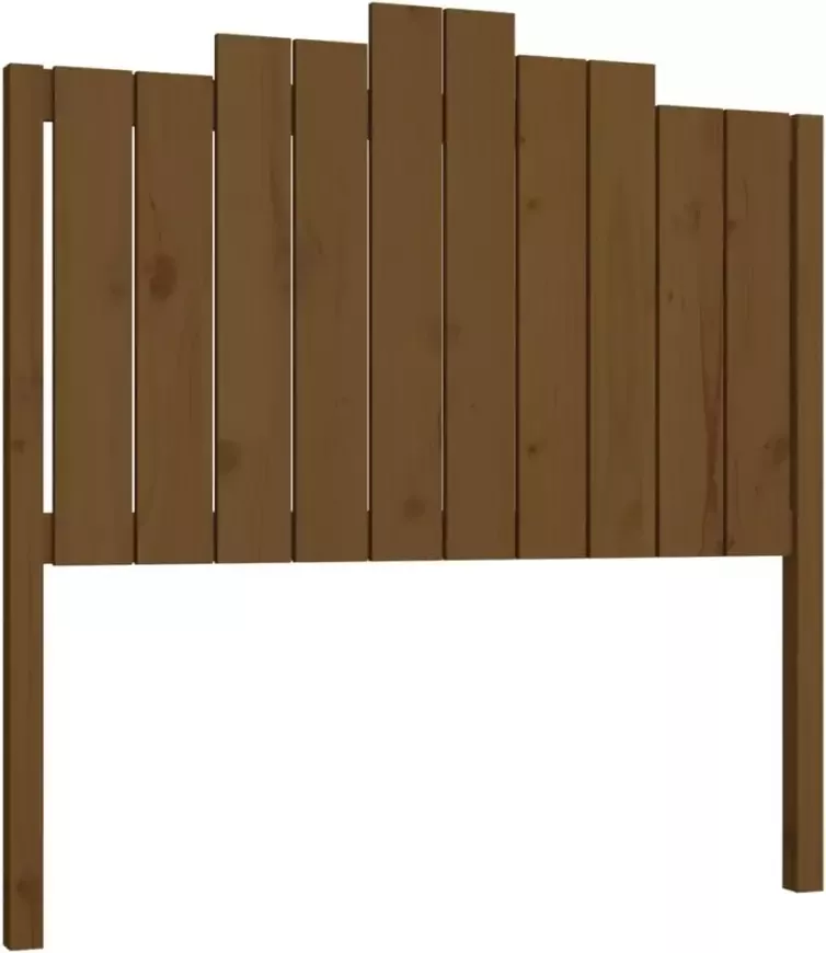 VIDAXL Hoofdbord 106x4x110 cm massief grenenhout honingbruin - Foto 4