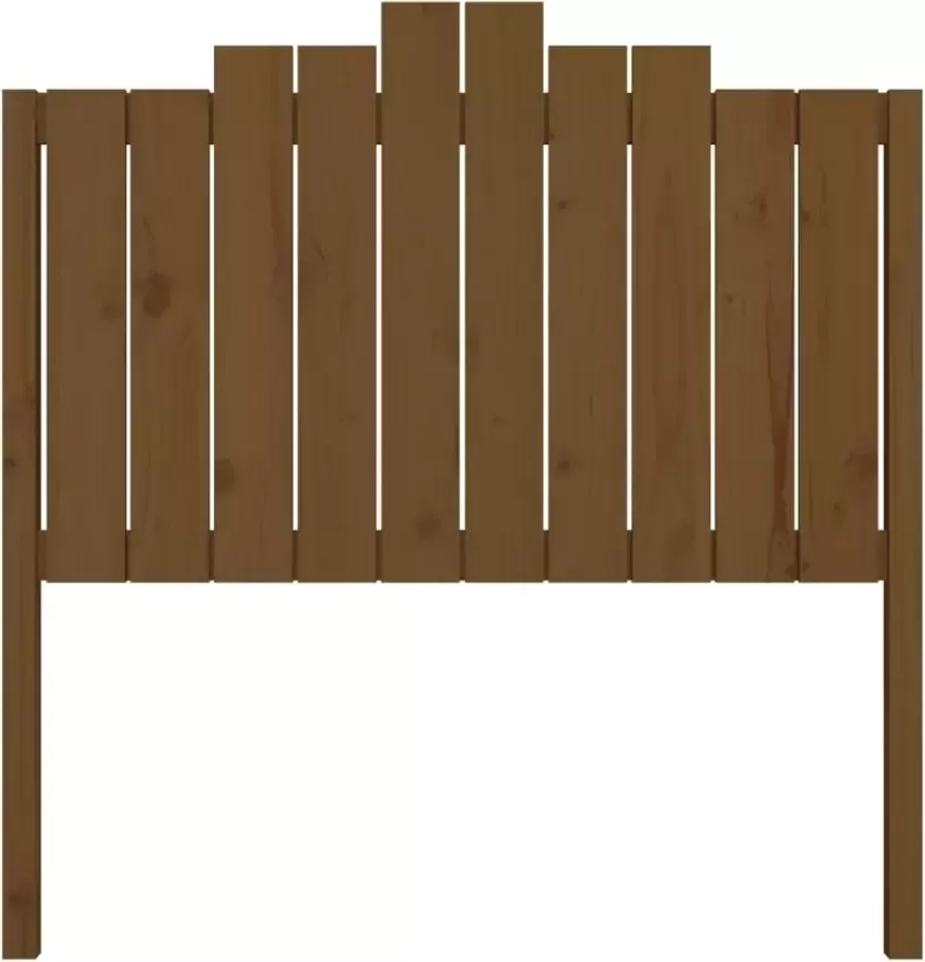 VIDAXL Hoofdbord 106x4x110 cm massief grenenhout honingbruin - Foto 3