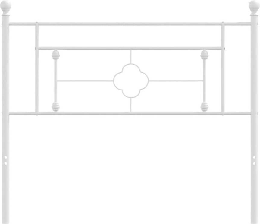 VIDAXL Hoofdbord 107 cm metaal wit - Foto 2