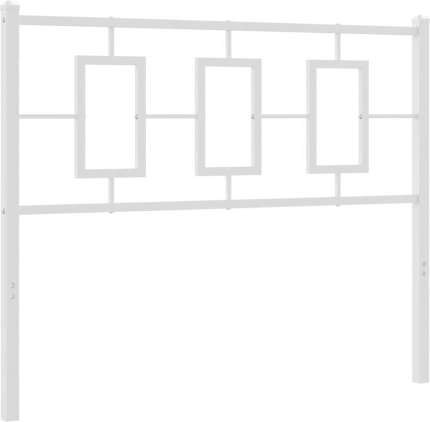 VidaXL Hoofdbord metaal wit 112x3x90 cm - Foto 9