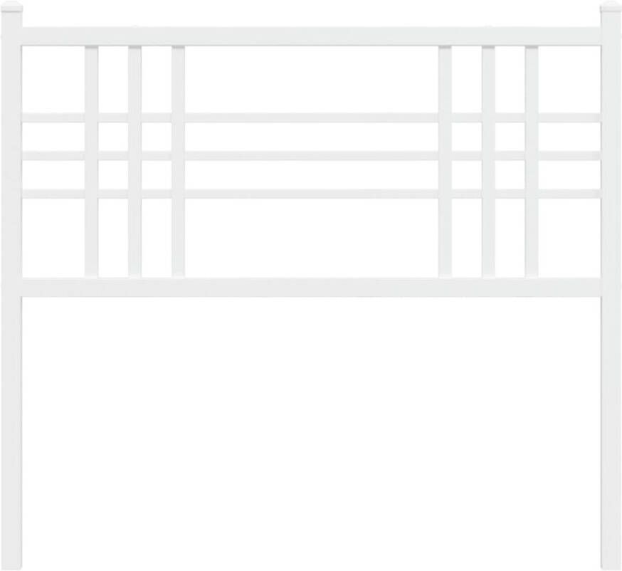 VidaXL Hoofdbord 107 cm metaal wit - Foto 4