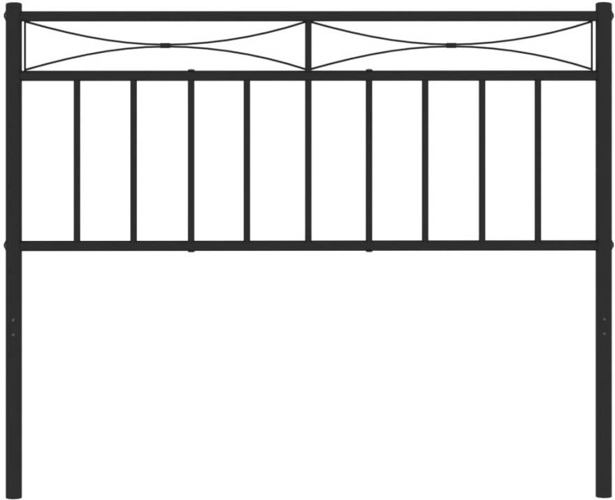 VIDAXL Hoofdbord 107 cm metaal zwart - Foto 2