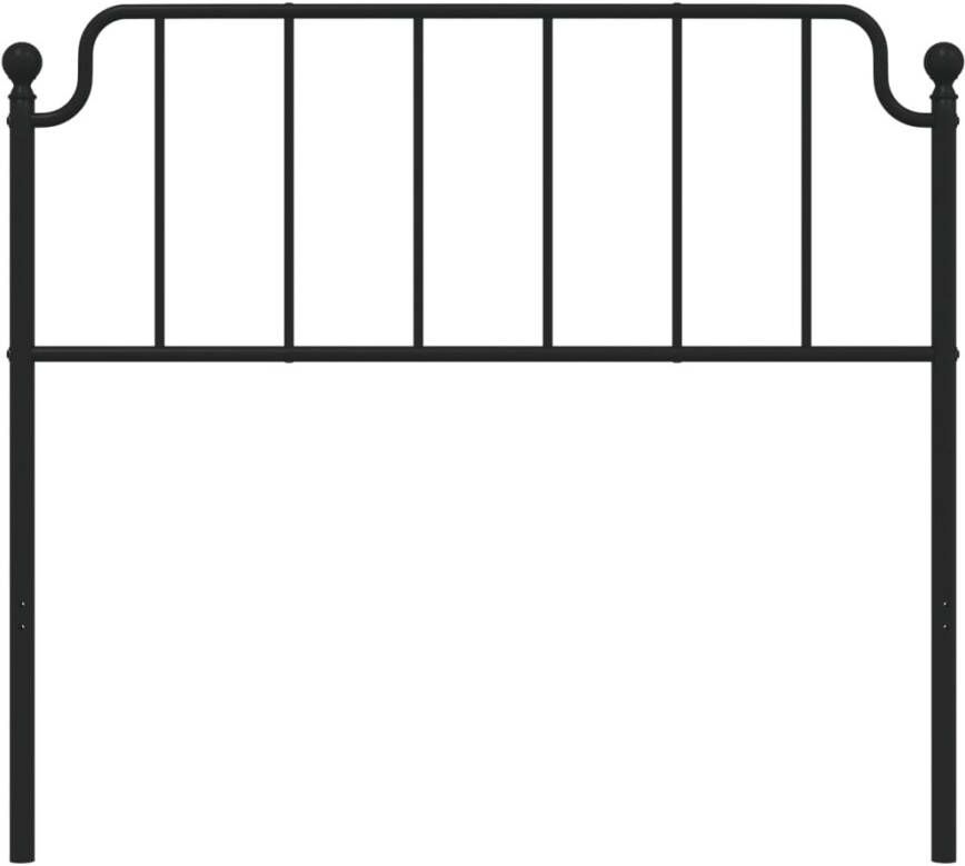 VIDAXL Hoofdbord 107 cm metaal zwart - Foto 2