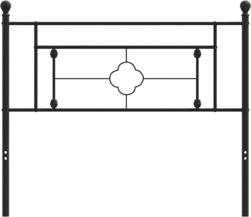 VIDAXL Hoofdbord 107 cm metaal zwart - Foto 2