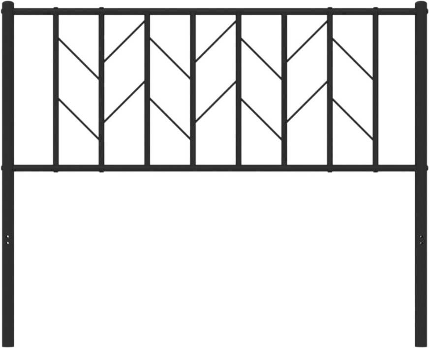 VIDAXL Hoofdbord 107 cm metaal zwart - Foto 3