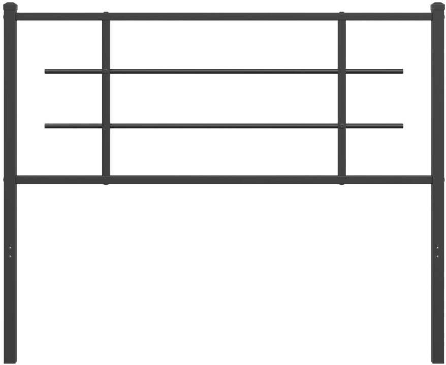 VIDAXL Hoofdbord 107 cm metaal zwart - Foto 2