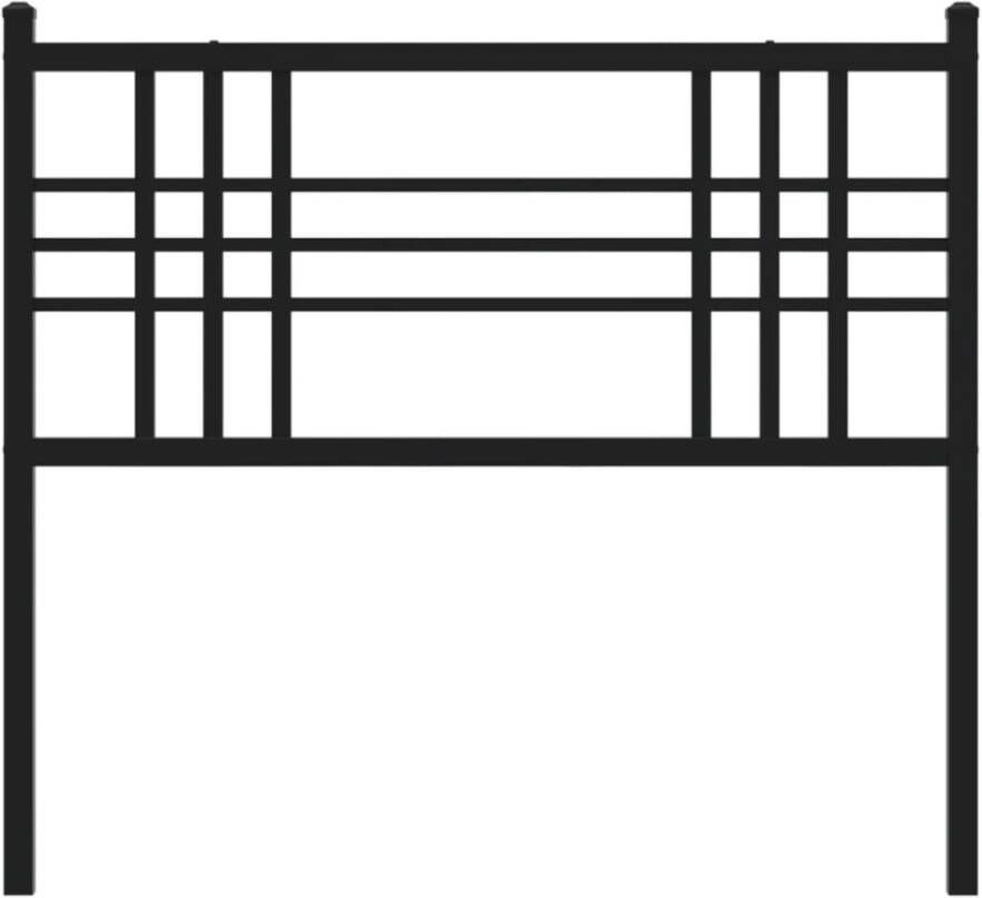 VidaXL Hoofdbord 107 cm metaal zwart - Foto 4