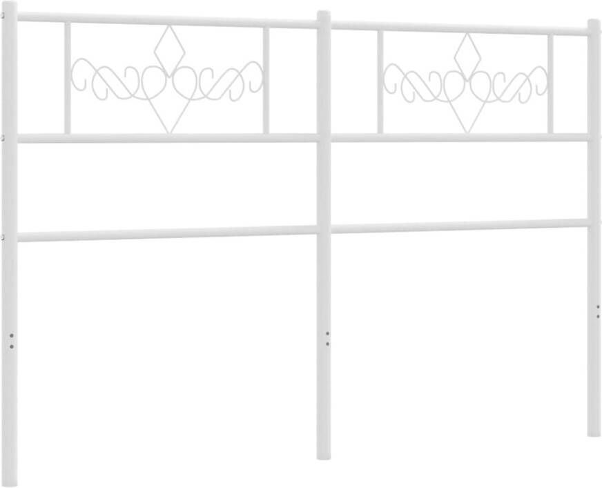 VIDAXL Hoofdbord 120 cm metaal wit - Foto 2