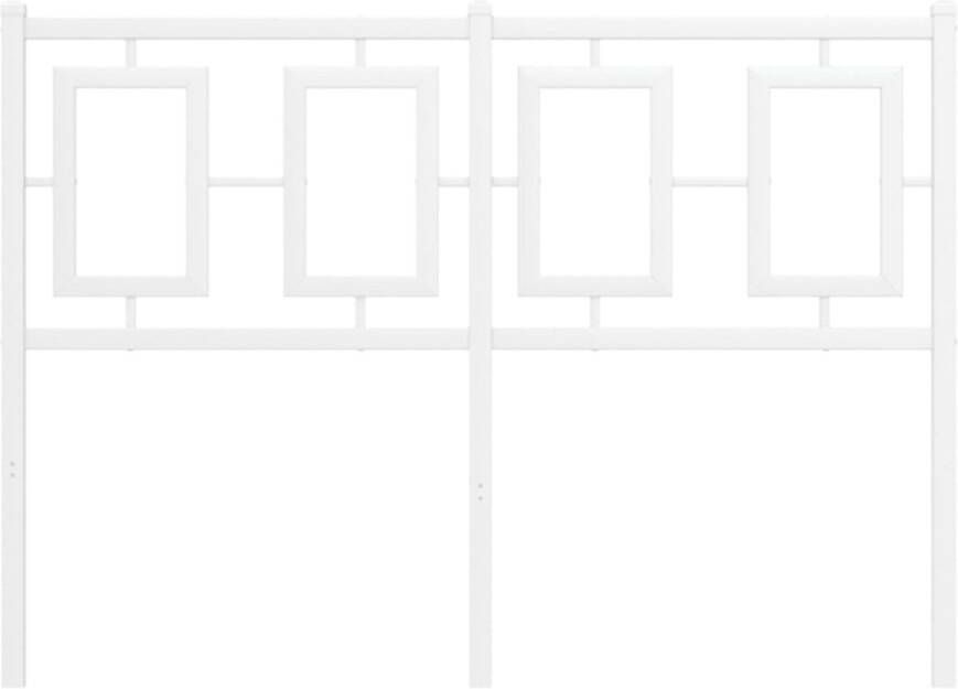 VidaXL Hoofdbord 120 cm metaal wit