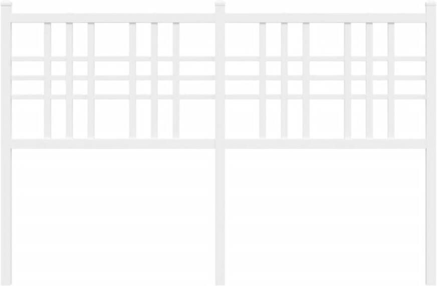 VidaXL Hoofdbord 120 cm metaal wit - Foto 4
