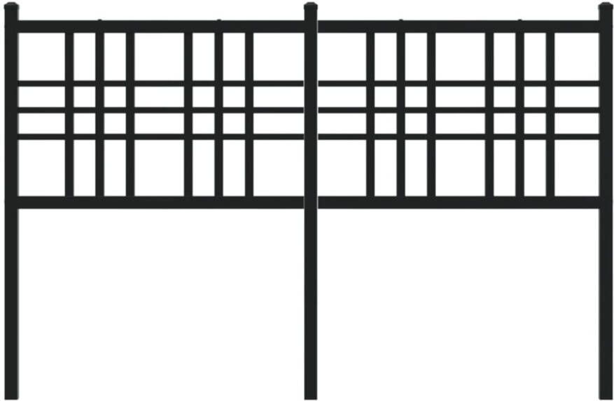 VidaXL Hoofdbord 120 cm metaal zwart - Foto 4