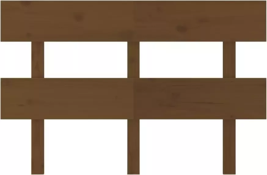 VIDAXL Hoofdbord 124x3x81 cm massief grenenhout honingbruin - Foto 3