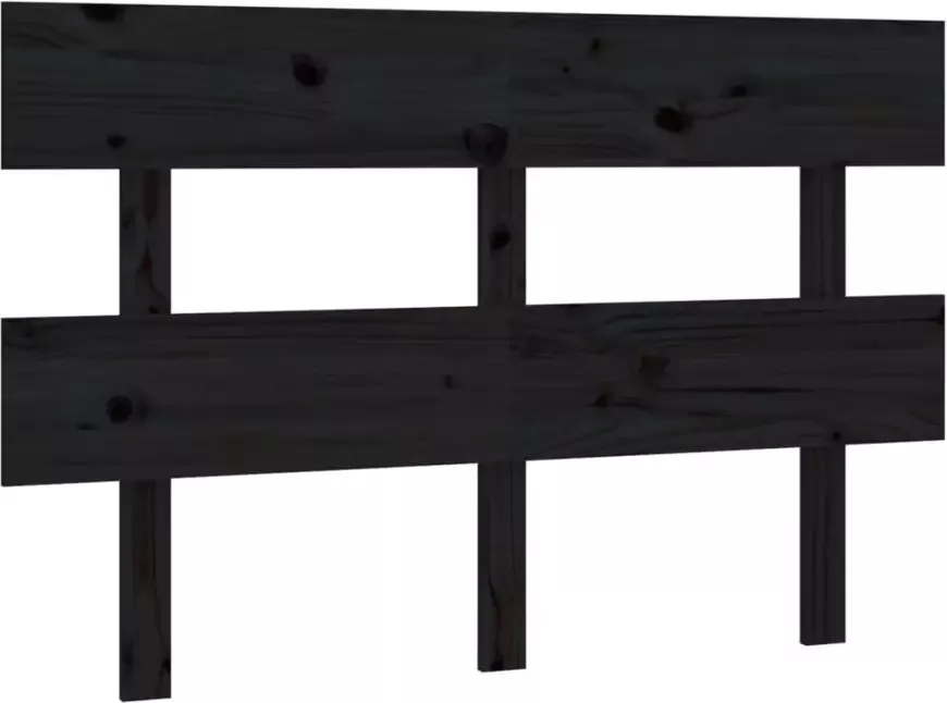 VIDAXL Hoofdbord 124x3x81 cm massief grenenhout zwart - Foto 4