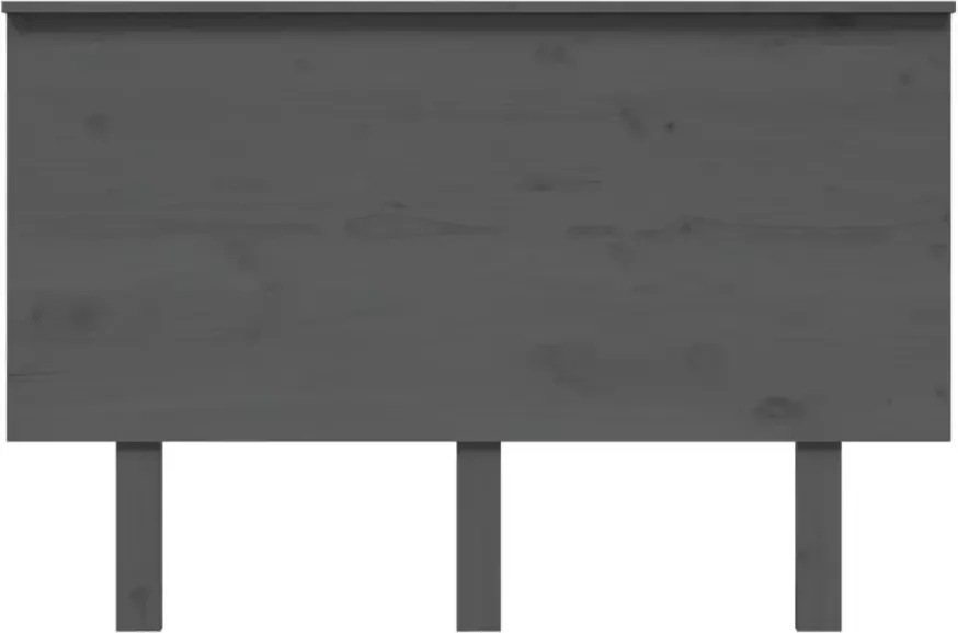 VIDAXL Hoofdbord 124x6x82 5 cm massief grenenhout grijs - Foto 3