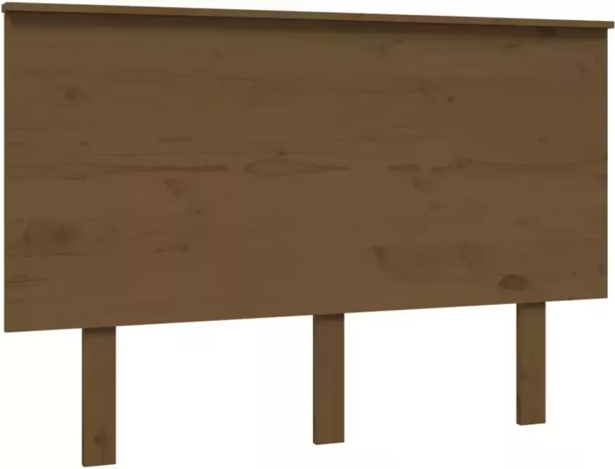 VIDAXL Hoofdbord 124x6x82 5 cm massief grenenhout honingbruin - Foto 4