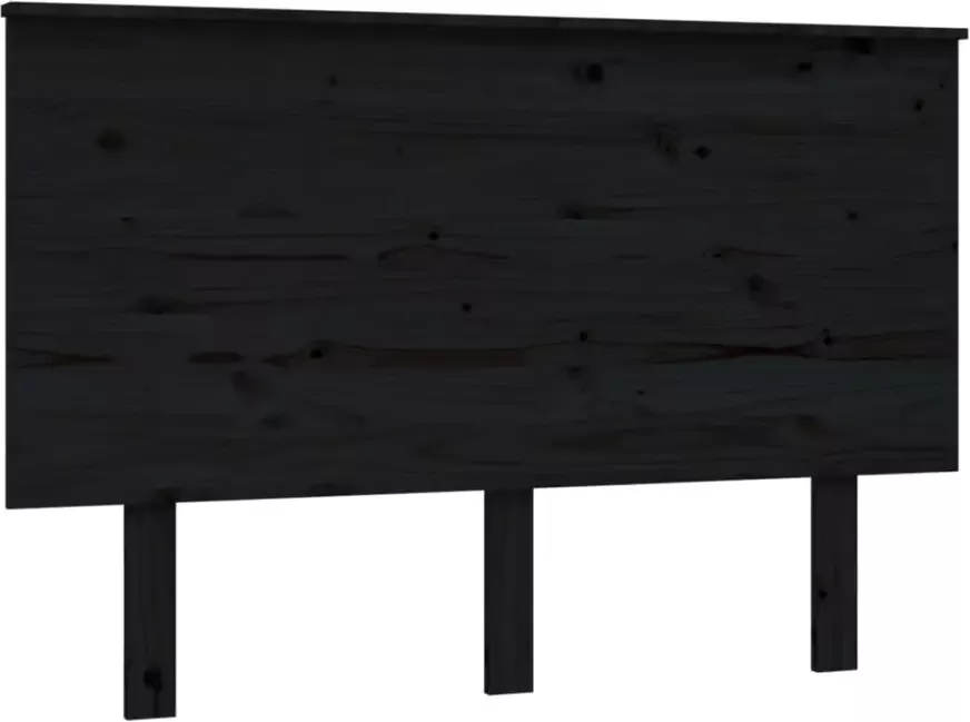 VIDAXL Hoofdbord 124x6x82 5 cm massief grenenhout zwart - Foto 4