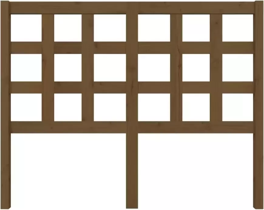 VIDAXL Hoofdbord 125 5x4x100 cm massief grenenhout honingbruin - Foto 3