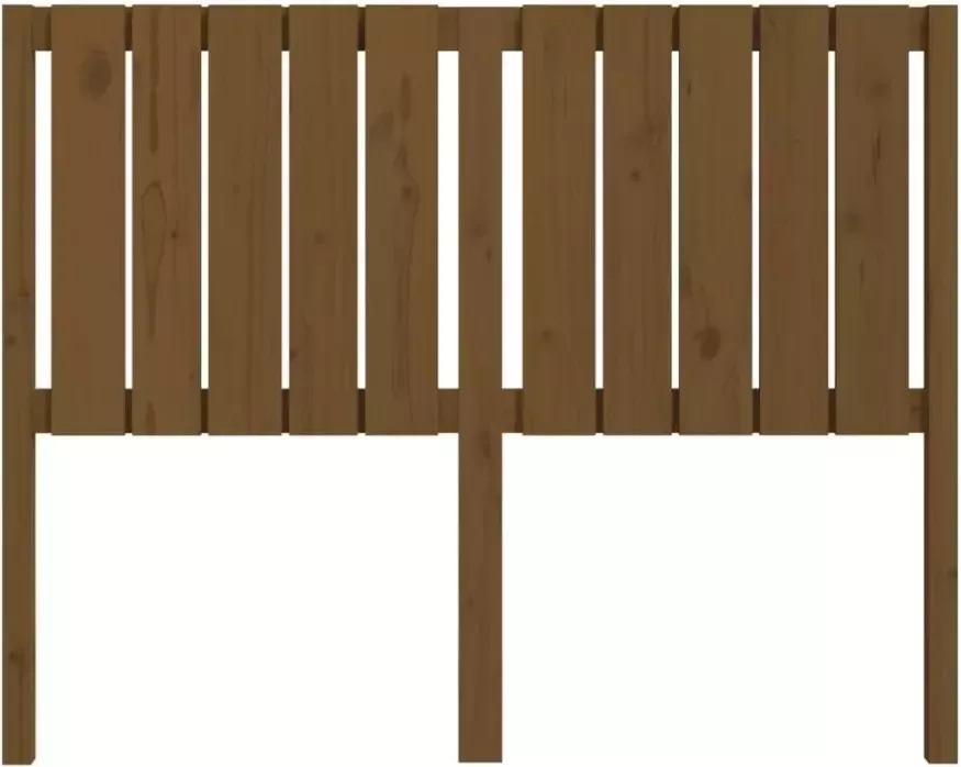VIDAXL Hoofdbord 125 5x4x100 cm massief grenenhout honingbruin