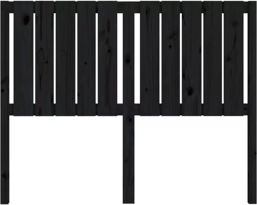 VIDAXL Hoofdbord 125 5x4x100 cm massief grenenhout zwart - Foto 3